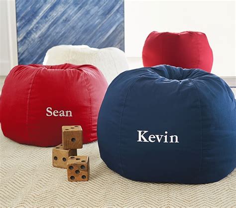 Add a monogram or your name. . Pottery barn bean bag